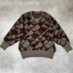 7AS2 パッチワークデザイン 配色ニットプルオーバー ヴィンテージ古着 