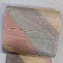 袋帯 銀彩 グラデーション ベージュ 着物 023t - メルカリ