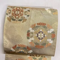 花紋　華紋　花模様　金糸　袋帯　着物　024t