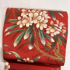 アンティーク　作家もの　花模様　袋帯　着物　022t