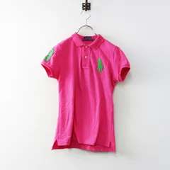 ラルフローレン RALPH LAUREN ビッグポニー刺繍 ポロシャツ M＼ピンク コットン 鹿の子 カットソー【2400014766677】