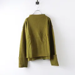 未使用 ギャルリーヴィー GALERIE VIE デザインウールニット プルオーバー S｜カーキ系 トップス ボトルネック【2400014721669】