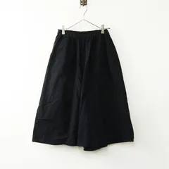 サマンサモスモス Samansa Mos2 SM2 コットン イージー ガウチョパンツ∥ブラック ワイド ボトムス フレア シンプル【2400014439823】