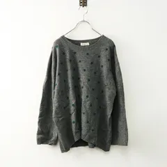 サマンサモスモス Samansa Mos2 SM2 ウール ドット ジャカード ニット プルオーバー∥グレー セーター トップス 長袖【2400014439779】
