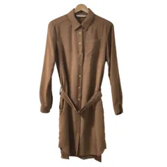 ダイアン・フォン・ファステンバーグ ワンピース サイズ2 S レディース - ブラウン レギュラーカラー/長袖/ロング/シャツワンピ