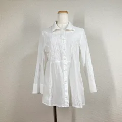 【昭和レトロ】ブラウス　カットソー　白　ホワイト　M　ragica　綿100％　コットン ヴィンテージ レース　フリル Y2K　フェアリーグランジ