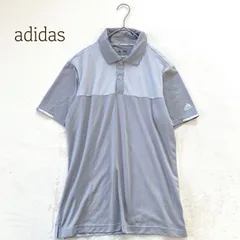 アディダス 半袖ポロシャツ（M）ストレッチ グレー 切り替えデザイン　スポーツ