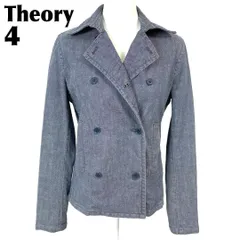 【美品】 Theory　デニムジャケット ダブル 4 ストレッチ 無地