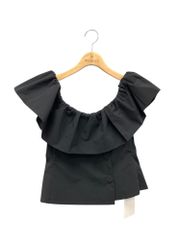 エムズグレイシー 518509 カーディガン 40 ブラック 花 フリル ライン  