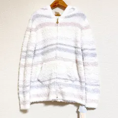 タグ付 ジェラートピケ ジェラピケ 19AW ジェラートランダムボーダーパーカー Wジップ ボアパーカー ルームウェア ベージュ FREE