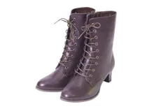 卒業式 袴 ブーツ レディース PO-75 21.5-26cm 袴用 ブーツ　焦茶