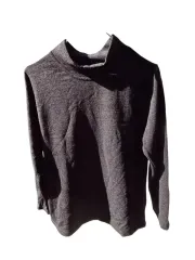 （新品）ブラック 基本 スタイル タートルネック レディース 長袖 Tシャツ free size