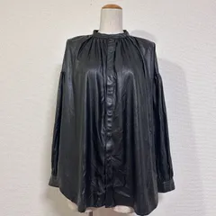 MANON 23AW フェイクレザーアミカルシャツ ウォッシャブル素材 ブラック FREEのサムネイル
