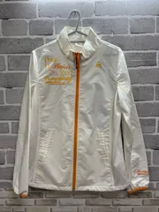 【H3-48】△ le coq sportif　 Lサイズ　ジップアップジャケット/ウインドブレーカー　白色