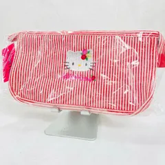 未使用 ハローキティ ポーチ 刺繍 1998年 当時物 平成レトロ Sanrio サンリオ お花キティ