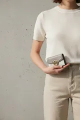 マイケルコース 　MICHAEL KORS  バイカラー　三つ折り財布　（MK柄）