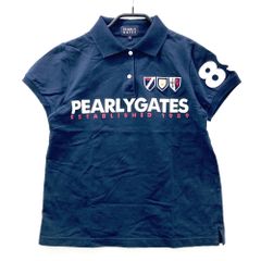☆美品☆PEARLY GATES ポロシャツ ネイビー 0(S)レディースゴルフ