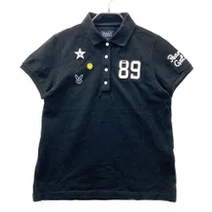 サイズ：1 PEARLY GATES パーリーゲイツ  半袖ポロシャツ ニコちゃん  ブラック系 [240101555306] ゴルフウェア レディース ストスト