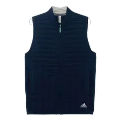 サイズ：S ADIDAS GOLF アディダスゴルフ GT3414 キルティング ニットベスト  ブラック系 [240101603230] ゴルフウェア メンズ ストスト