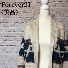 【Forever 21】フォーエバー 21 ネイティブ柄 ニットカーディガン サイズ M M-3