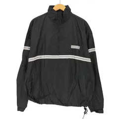 オールドネイビー OLD NAVY 90s~00s ACTIVEタグ リフレクターライン ボックスロゴ刺繍 ハーフジップ プルオーバー ナイロンジャケット 裾ドローコード メンズ import：L 