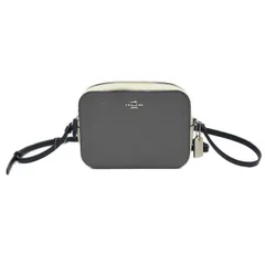 COACH(コーチ) ショルダーバッグ ミニ カメラ バッグ カラーブロック C1832 グレー×白×黒 レザー