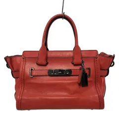 COACH(コーチ) ハンドバッグ美品  ソフト スワッガー 27 キャリーオール 37439 オレンジ レザー