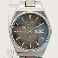 【稼働 良品】0116-4 SEIKO TYPEⅡ セイコー タイプ2 メンズ腕時計 7123-8020 カットガラス クォーツ デイデイト