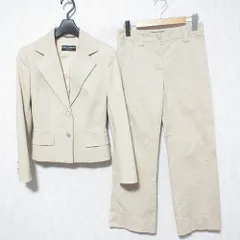 美品 DOLCE&GABBANA ドルチェアンドガッバーナ ジャケット パンツ セットアップ スーツ 38 ベージュ レディース 古着 中古 USED