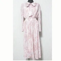 美品 25SS CELFORD セルフォード ボウタイプリーツワンピース CWF0251034 36 ピンク レディース 古着 中古 USED