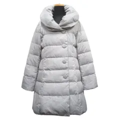 新品同様 PINORE ピノーレ ダウン コート ジャケット ブルゾン サイズ38 グレー レディース 古着 中古 USED