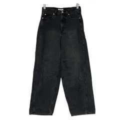 美品 GREEN LABEL RELAXING グリーンレーベルリラクシング GLR DENIM ブラックワイドデニムパンツ サイズ36 ブラック レディース 古着 中古 USED