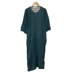 美品 zucca ズッカ フラワープリント ワンピース サイズM ブルー レディース 古着 中古 USED