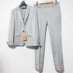 未使用 UNITED ARROWS ユナイテッドアローズ テーラードジャケット スラックスパンツ スーツ セットアップ 36/38 グレー レディース 古着 中古 USED