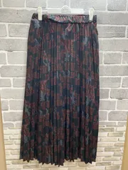 A【A27-43】◇graniph    サイズL     プリーツスカート　多色　総柄