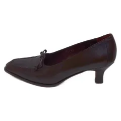 COLE HAAN(コールハーン) パンプス 7 C レディース - ダークブラウン リボン レザー