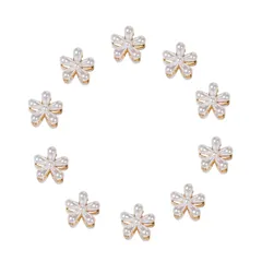 【在庫セール】10個セット バンスクリップ 前髪クリップ 花 可愛い 髪飾り ヘアアクセサリー ミニ 髪留め 大人 ヘアクリップ 子供 結婚式 パーティー DEVENTORZ 誕生日 ギフト（真珠のような小花）