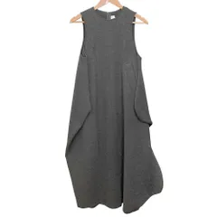 美品 nagonstans ナゴンスタンス warm cocoon dress ノースリーブワンピース 470GA833-0980 サイズS グレー レディース 古着 中古 USED
