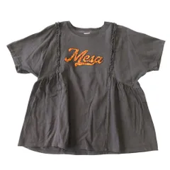 美品 Niko and.. ニコアンド フリル アソート ロゴT Tシャツ カットソー クルーネック 半袖 M グレー レディース 古着 中古 USED