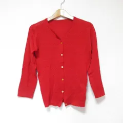 美品 JOHN SMEDLEY ジョンスメドレー ニットカーディガン レッド レディース 古着 中古 USED