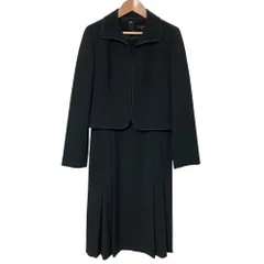 美品 YUKI TORII ユキトリイ ジャケット ワンピース アンサンブル フォーマル セットアップ 9ARサイズ ブラック レディース 古着 中古 USED