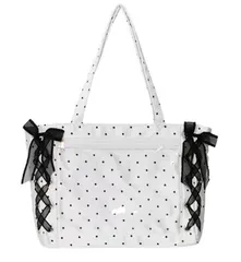 痛バッグ 痛バ  レースアップ 推し活バッグ トートバッグ A4 ハンドバッグクリアバッグ  推し活 ライブ イベント 水玉柄 プレゼント ギフト レディース 春 夏 秋 冬