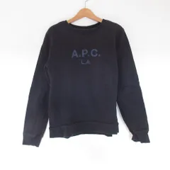 美品 A.P.C. U.S. アーペーセー L.A. スウェットシャツ プルオーバー トレーナー S ブラック レディース 古着 中古 USED