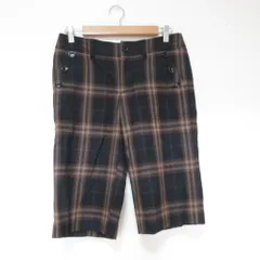 美品 BURBERRY LONDON バーバリーロンドン チェック柄ショートパンツ 38 ブラック×ブラウン レディース 古着 中古 USED