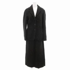 ナタリーヴァレンティニー Natalie Valentiny カジュアルスーツ セットアップ ジャケット スカート 混紡 黒 ブラック /HO ■GY99