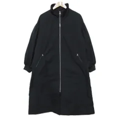 美品 22AW Spick and Span スピックアンドスパン 中綿袖ボリュームコート ロングコート 38 ブラック レディース 古着 中古 USED