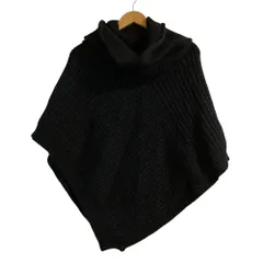 美品 DIESEL BLACK GOLD ディーゼルブラックゴールド ニットポンチョ Sサイズ ブラック レディース 古着 中古 USED
