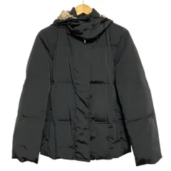 美品 BURBERRY LONDON バーバリーロンドン 裏地ノバチェック ダウンジャケット サイズ38 ブラック レディース 古着 中古 USED