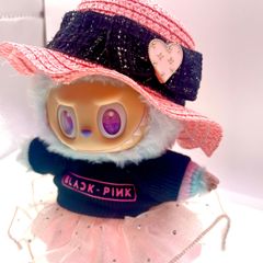 Labubu サイズ / BLACKPINK 風お洋服セット 010 ブラピ ブラックピンク