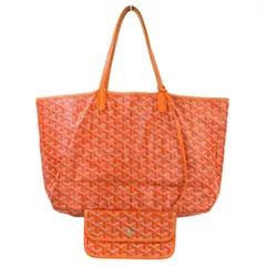 GOYARD ゴヤール サンルイPM トートバッグ ポーチ付き オレンジ レディース 古着 中古 USED